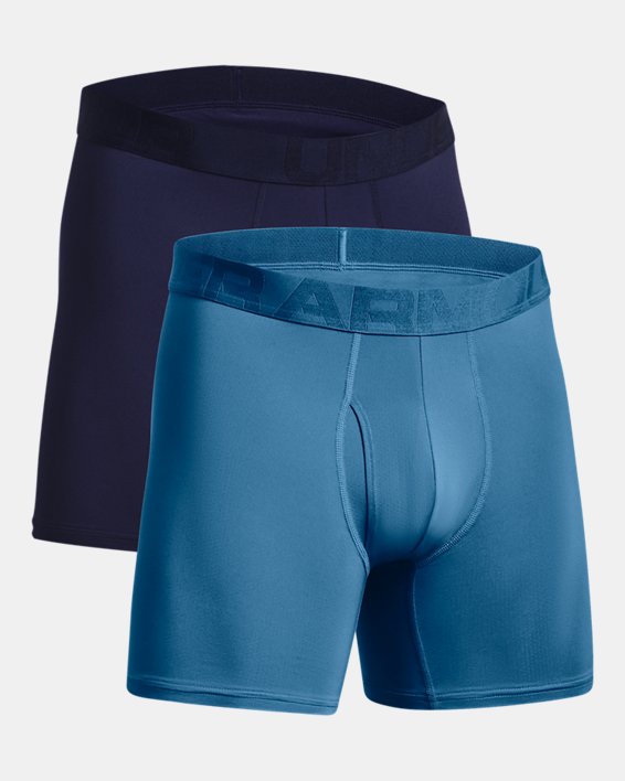 Men's UA Tech™ Mesh 6" Boxerjock® – 2-Pack in Blue image number 2